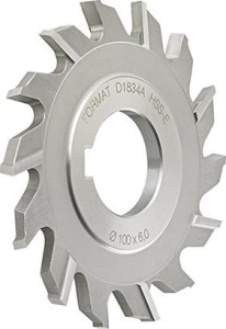 Frez tarczowy DIN885 HSSE, typ HR, kształt A, ostrza naprzemianskośne 100x8mm FORMAT