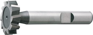 Frez do rowków pod wpusty czółenkowe, krótki DIN850 HSSCo8 TiALN, typ N, kształt D 28,5x8mm FORMAT