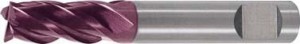 Frez trzpieniowy pełnowęglikowy, krótki, WN TiALN,chwyt,HB 4-ostrz. 2mm/D6mm FORMAT