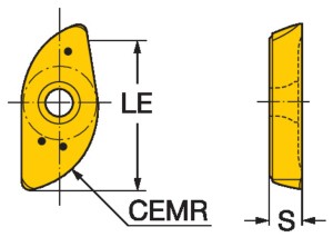 CoroMill® 216, płytka do frezu z czołem kulistym RA216-3807M-M1025 ID:5738355 Sandvik