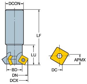 U-Max®, frez do fazowania R215.64-12A20-4512 ID:5742818 Sandvik
