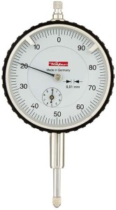 Czujnik zegarowy, precyzyjny M 2 T, numeracja w kier. przeciwnym do ruchu wskaz. zegara KÄFER