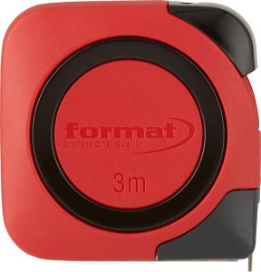 Taśma miernicza kieszonkowa 3mx13mm, biała FORMAT