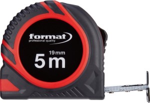 Taśma miernicza kieszonkowa 8mx25mm, biała FORMAT