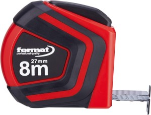 Taśma miernicza kieszonkowa Autolock 3mx19mm, biała FORMAT