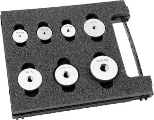 Zestaw sprawdzianów pierścieniowych do gwintów, przechodnich 6g M3-M12 FORMAT