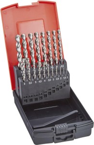 Zestaw wierteł krętych DIN338, HSSE, typ N TF 1,0-13,0mm, wymiar co 0,5mm, 25-częściowy FORMAT