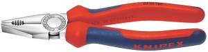 Szczypce uniwersalne, chromowane, z rękojeściami wielokomponentowymi 180mm KNIPEX