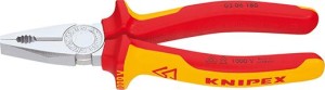 Szczypce uniwersalne VDE, z rękojeściami wielokomponentowymi 180mm KNIPEX