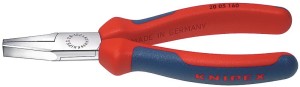 Szczypce płaskie, chromowane z rękojeściami powlekanymi PVC 140mm KNIPEX