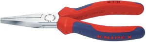 Szczypce płaskie wydłużone, kształt 1 z rękojeściami powlekanymi PVC 190mm KNIPEX