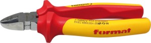 Szczypce tnące boczne do ściągania izolacji VDE, z 2-komponentowymi rękojeściami 160mm qmm FORMAT