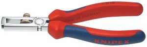 Szczypce do ściągania izolacji,chromowane z rękojeściami wielokomponentowymi 160mm qmm KNIPEX