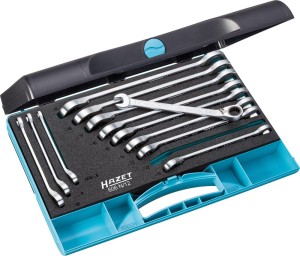 Zestaw kluczy z grzechotką pierścieniową, 8-19mm, 12-częściowy HAZET