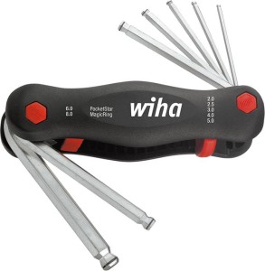 Zestaw kluczy trzpieniowych, kątowych, w składanym uchwycie, PocketStar MagicRing 2-8mm Wiha