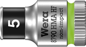 Końcówka wymienna klucza nasadowego, 6-kątnego, z funkcją przytrzymywania, długa 1/4 5x mm Wera