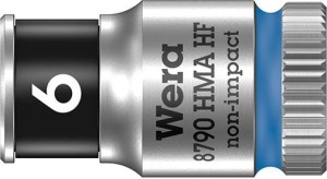Końcówka wymienna klucza nasadowego, 6-kątnego, z funkcją przytrzymywania, długa 1/4 6x mm Wera