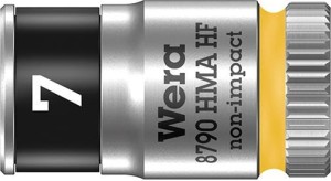 Końcówka wymienna klucza nasadowego, 6-kątnego, z funkcją przytrzymywania, długa 1/4 7x mm Wera