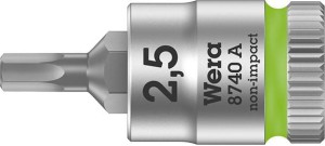 Nasadka wkrętakowa 1/4 do śrub z łbem z gniazdem 6-kątnym 2,5x28mm Wera