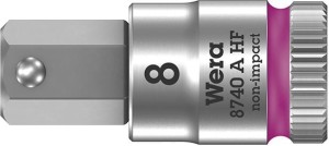 Nasadka wkrętakowa 1/4 do śrub z łbem z gniazdem 6-kąt.z funkcją przytrzymywania, 8x28mm Wera