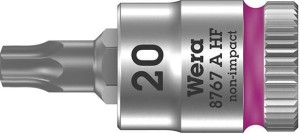 Nasadka wkrętakowa z funkcją przytrzymywania 1/4 do śrub z łbem z gniazdem TORX 20x28mm Wera