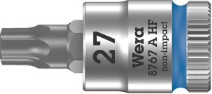 Nasadka wkrętakowa z funkcją przytrzymywania 1/4 do śrub z łbem z gniazdem TORX 27x28mm Wera