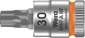Nasadka wkrętakowa z funkcją przytrzymywania 1/4 do śrub z łbem z gniazdem TORX 30x28mm Wera