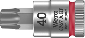 Nasadka wkrętakowa z funkcją przytrzymywania 1/4 do śrub z łbem z gniazdem TORX 40x28mm Wera