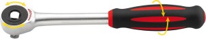 Grzechotka z zabierakiem przetykanym i obrotową rękojeścią 1/2'', 60 zębów 292mm FORMAT