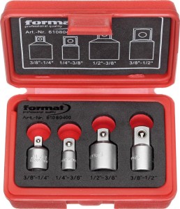 Zestaw adapterów zwiększających/ redukcji 1/4 - 1/2, 4-częściowy FORMAT