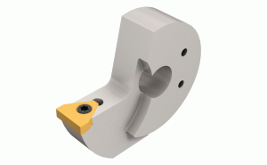 HMSDV SXCN 50L-14-Adapter holders with XNUW wide profile grooving inserts used on Davenport machines.
