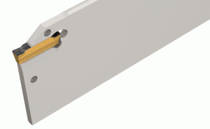 DGFH 26C-3-Double-ended parting and grooving blades carrying DO-GRIP and HELI-GRIP double-ended inserts. Blades with coolant channels are designated with "C".