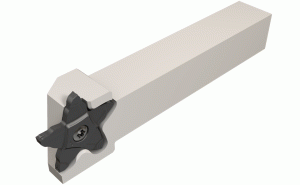 PCHL 25.4-34-PENTACUT holders carrying 5 cutting edged inserts, for grooving, parting and recessing.