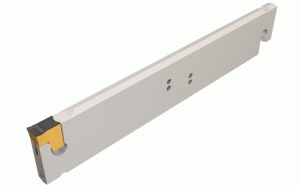 TGSU 35-6-IQ-Very rigid clamping. Enables machining at very high feed rates and provides excellent straightness and surface finish. The blade features no upper jaw and a flat top, which allows for ZERO chip interference.