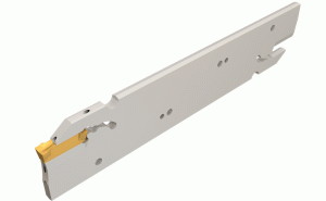 DGFH 32-4-JHP-Parting and grooving blades with channels for low and high-pressure coolant, carrying DO-GRIP inserts.