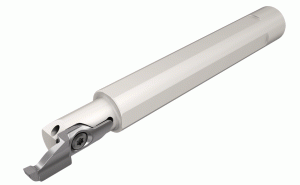MIFHR 12C-10-Bars for face and internal grooving undercutting and threading applications. They carry screw clamped MINCUT inserts into a long pocket, providing a very rigid clamping. The tools have coolant holes.