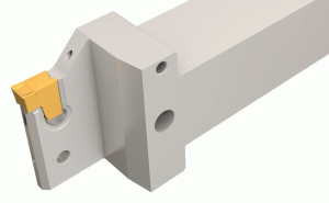 TGBHR 32-8-JHP-SUMO-GRIP tools with channels for high-pressure coolant and very rigid clamping. Recommended for grooving, turning and parting at very high feed rates and interrupted cuts. Excellent tool and pocket life.