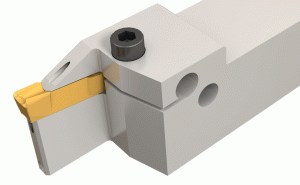 GHDR 32-8-JHP-CUT-GRIP tools with channels for high-pressure coolant for grooving and turning.