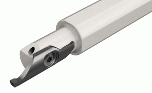 MIFHR 15.9C-10-Bars for face and internal grooving undercutting and threading applications. They carry screw clamped MINCUT inserts into a long pocket, providing a very rigid clamping. The tools have coolant holes.