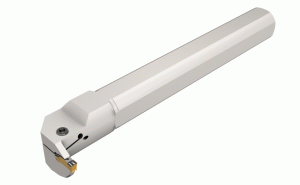 TGIR 38.1C-6-Internal boring bars with coolant holes carrying TOP-GRIP utility grooving and turning inserts.