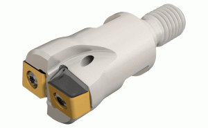 HTP D035-3-M16-LN10-TANGPLUNGE, side plungers with FLEXFIT connection carrying tangentially clamped inserts with 4 cutting edges. 8 mm side plunging capacity and 3 mm maximum face milling DOC. Provide excellent side wall surface finish and a flat bottom