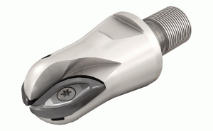 BCM D1.00-M12-DROPMILL, Ball nose endmills with FLEXFIT threaded adaptation carrying tangent straight edge inserts. Used for semi finishing and finishing at high feed rates. Its unique design provides a fully effective cutter - two cutting edges.