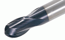 EBH-A2 08-11W10-61 HS MPC-HSS short ball nose endmills, 2 flute 30° helix.