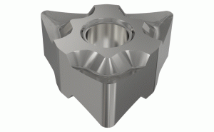 WNGG 060408-F3N-P IC20-Trigon, double-sided positive-radial sharp-edged and very positive and polished rake inserts. Used for finishing aluminum and other non-ferrous materials. Soft cut and low cutting forces eliminate built-up edge.