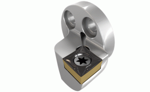 AVC-D16-SCLCR-06-Interchangeable boring heads carrying 80° rhombic inserts with 7° clearance.
