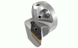 AVC-D40-SVLCL-16T-Interchangeable boring heads carrying 35° rhombic inserts with 7° clearance.