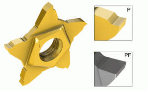 PENTA 24N095PF005 IC30N-Parting and precision grooving inserts for soft and small parts. High positive rake, P-type has more positive rake, smaller radii and no edge honing vs. the PF-type. Most economical system with 5 cutting edges.
