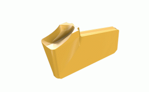GFT 1.2J-0.14 IC1008-Thin Parting, Grooving & Slitting single-ended inserts for soft materials. Cutting edge with a positive rake, used at low-to-medium feeds.