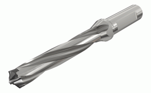 D3N 0571-285-063A-5D-Exchangeable head 3 flute drills with coolant holes and one flat shank, drilling depth 5xD