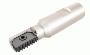 MTE D0.39-1-W0.75-12-Indexable threading endmills with Weldon shank and coolant holes.